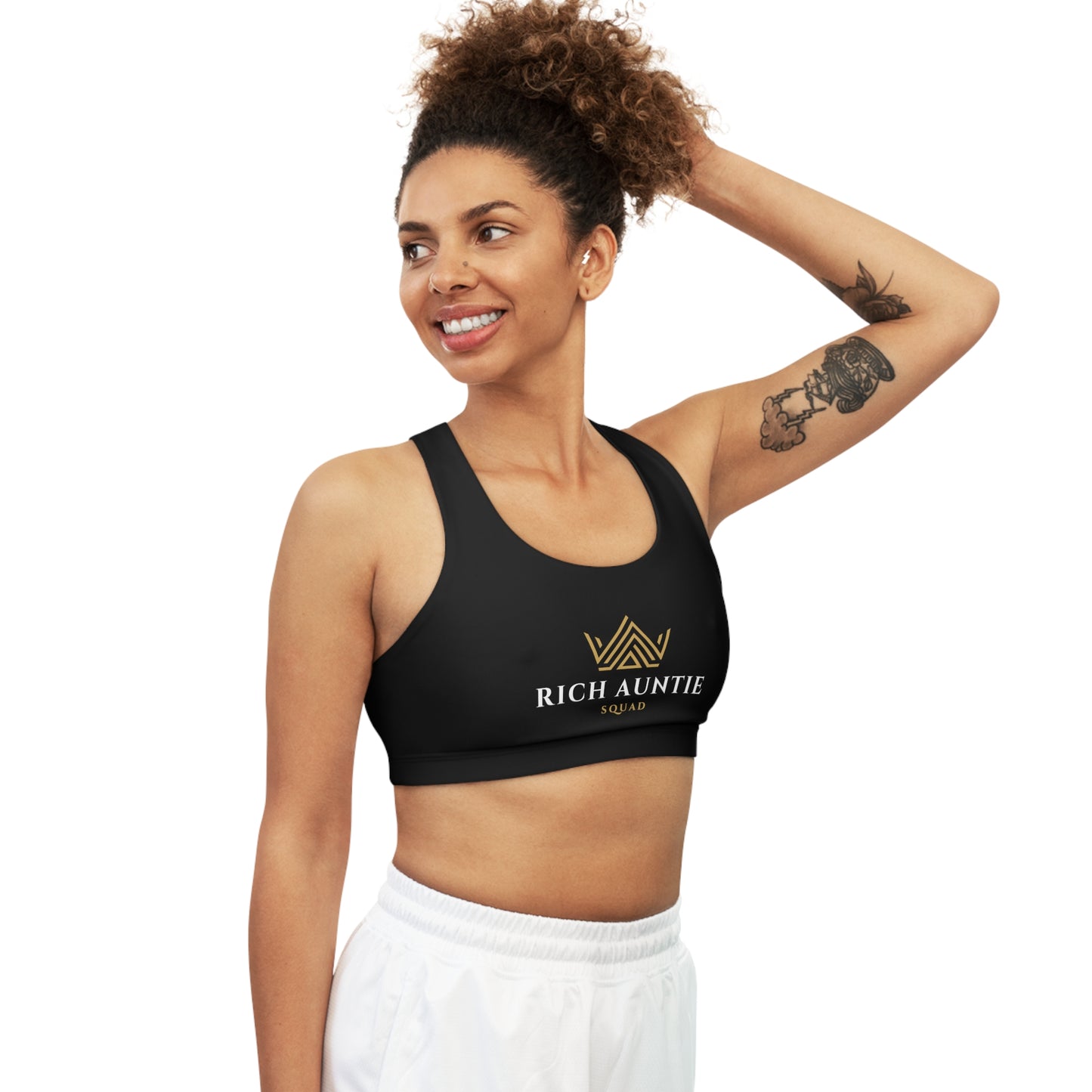 Rich Auntie Squad: Seamless Sports Bra (AOP)