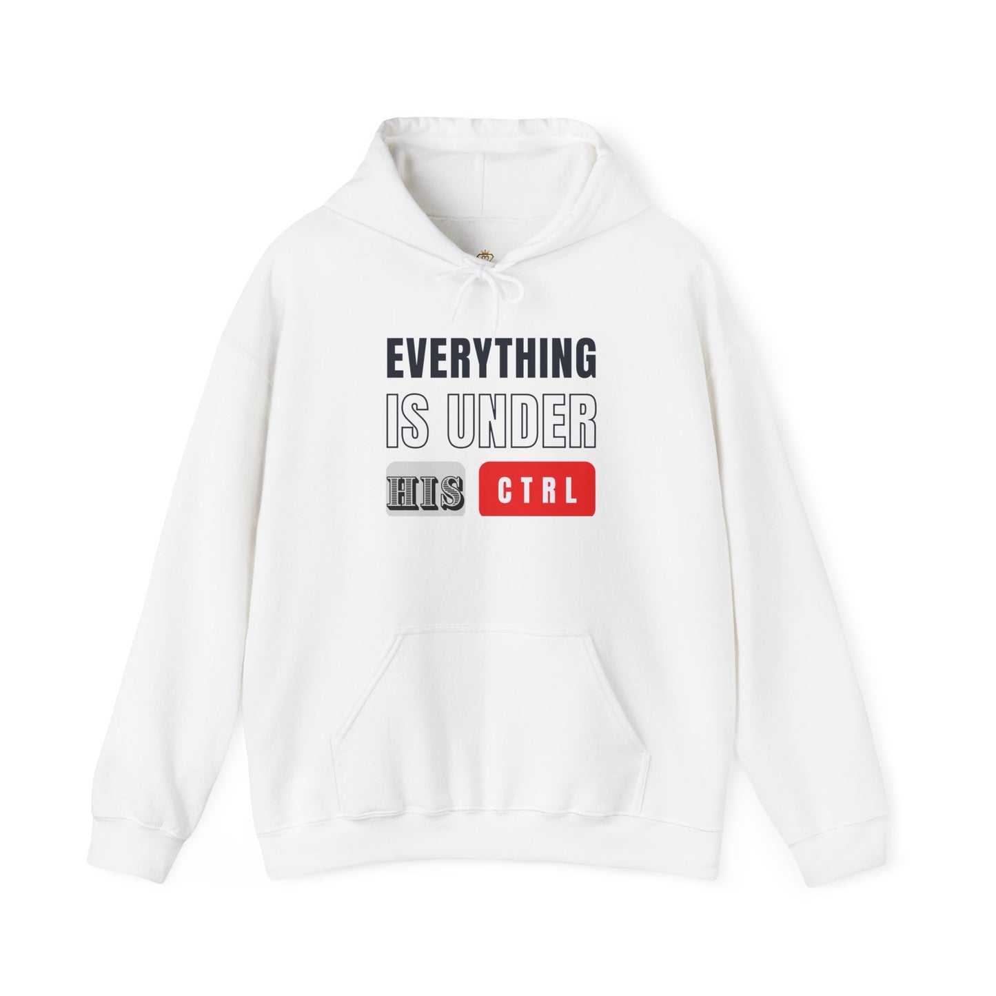 Hoodie "Everything Is Under His Ctrl" – Christian Faith Control Graphic Hooded Sweatshirt