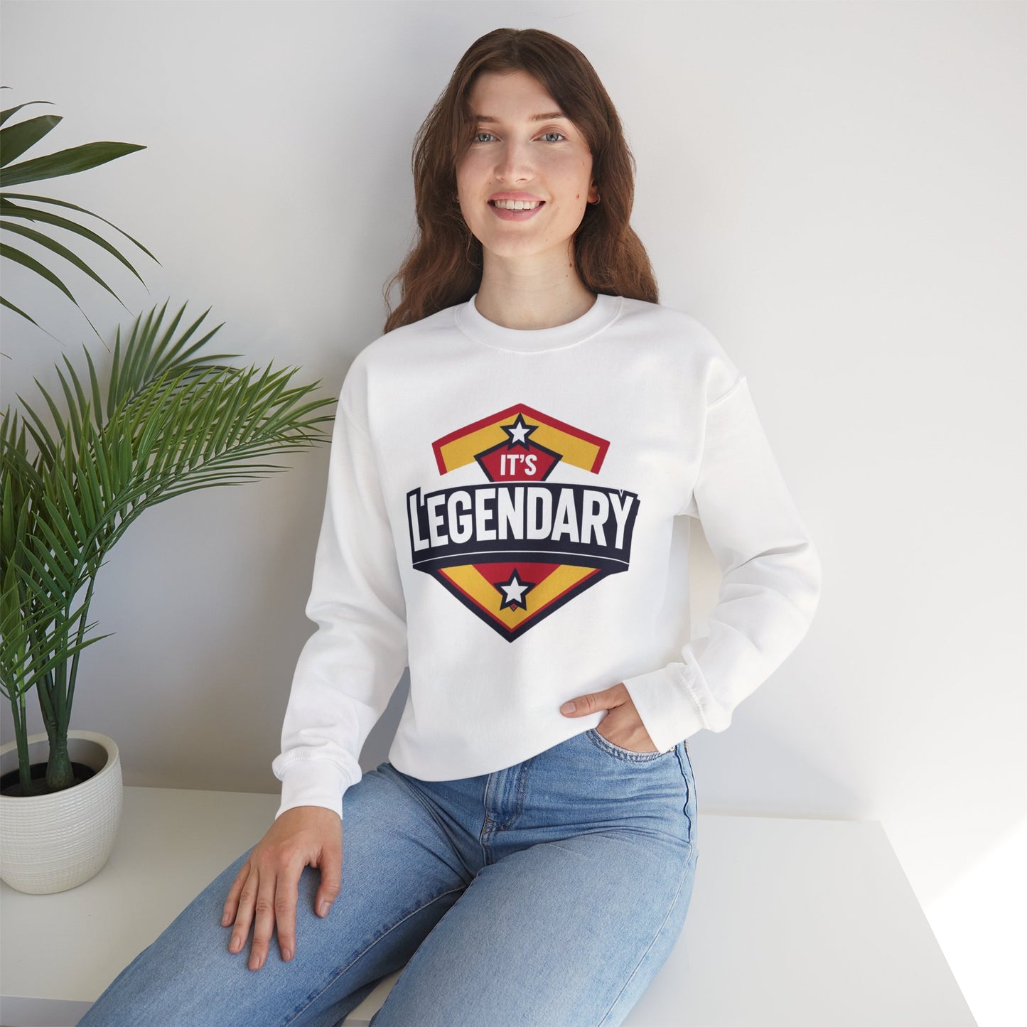 Legendary Crewneck Sweatshirt, Cozy Unisex Sweater, Gift for Him/Her, Casual Tee, Perfect for Sports, Birthday & Everyday Wear