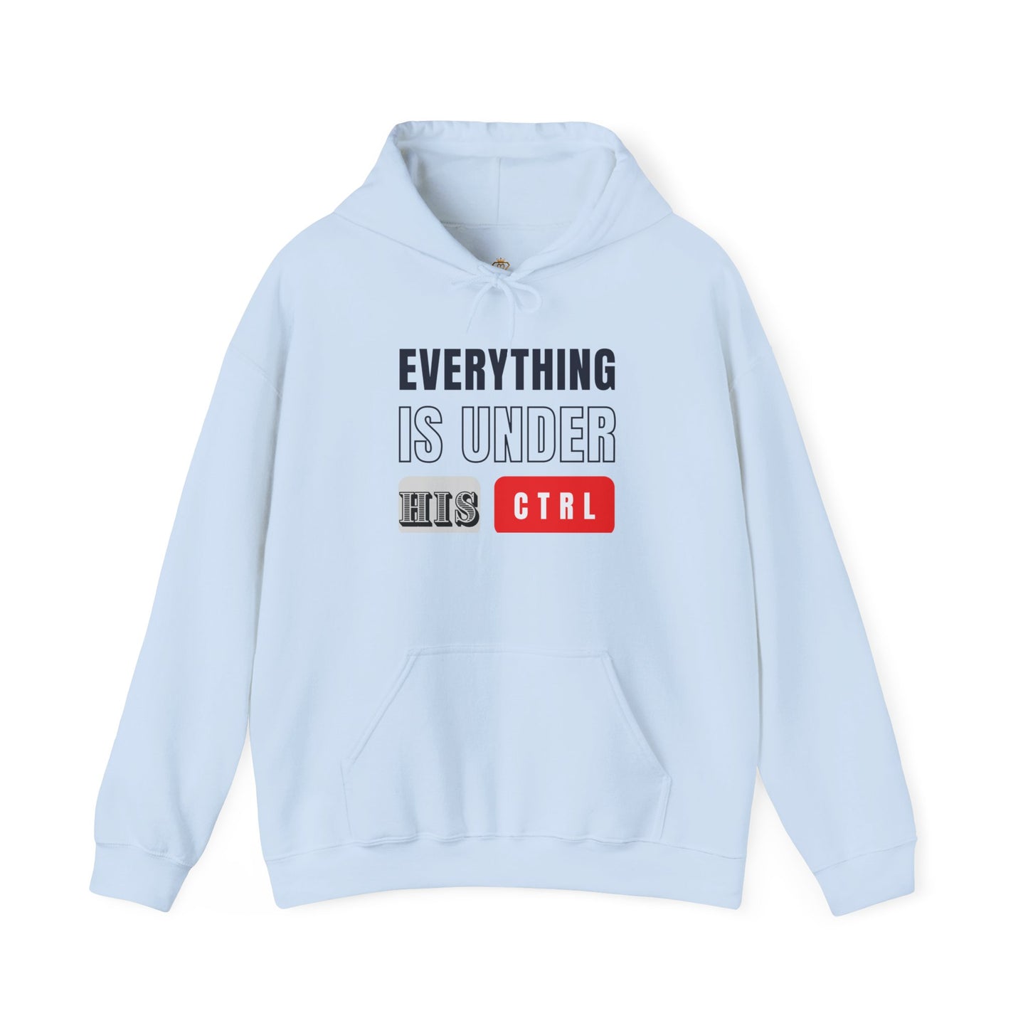 Hoodie "Everything Is Under His Ctrl" – Christian Faith Control Graphic Hooded Sweatshirt