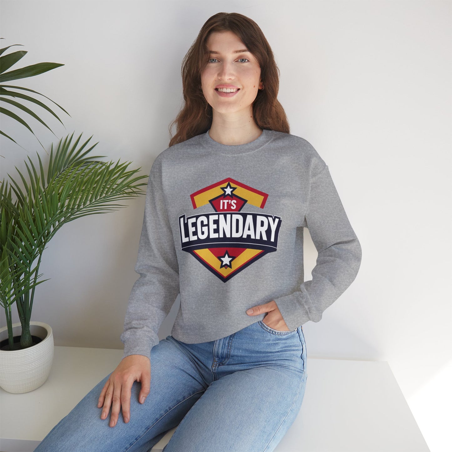 Legendary Crewneck Sweatshirt, Cozy Unisex Sweater, Gift for Him/Her, Casual Tee, Perfect for Sports, Birthday & Everyday Wear