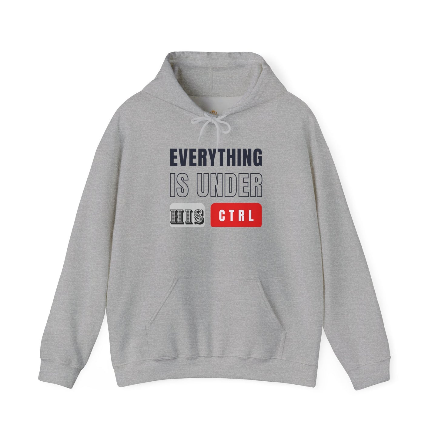 Hoodie "Everything Is Under His Ctrl" – Christian Faith Control Graphic Hooded Sweatshirt