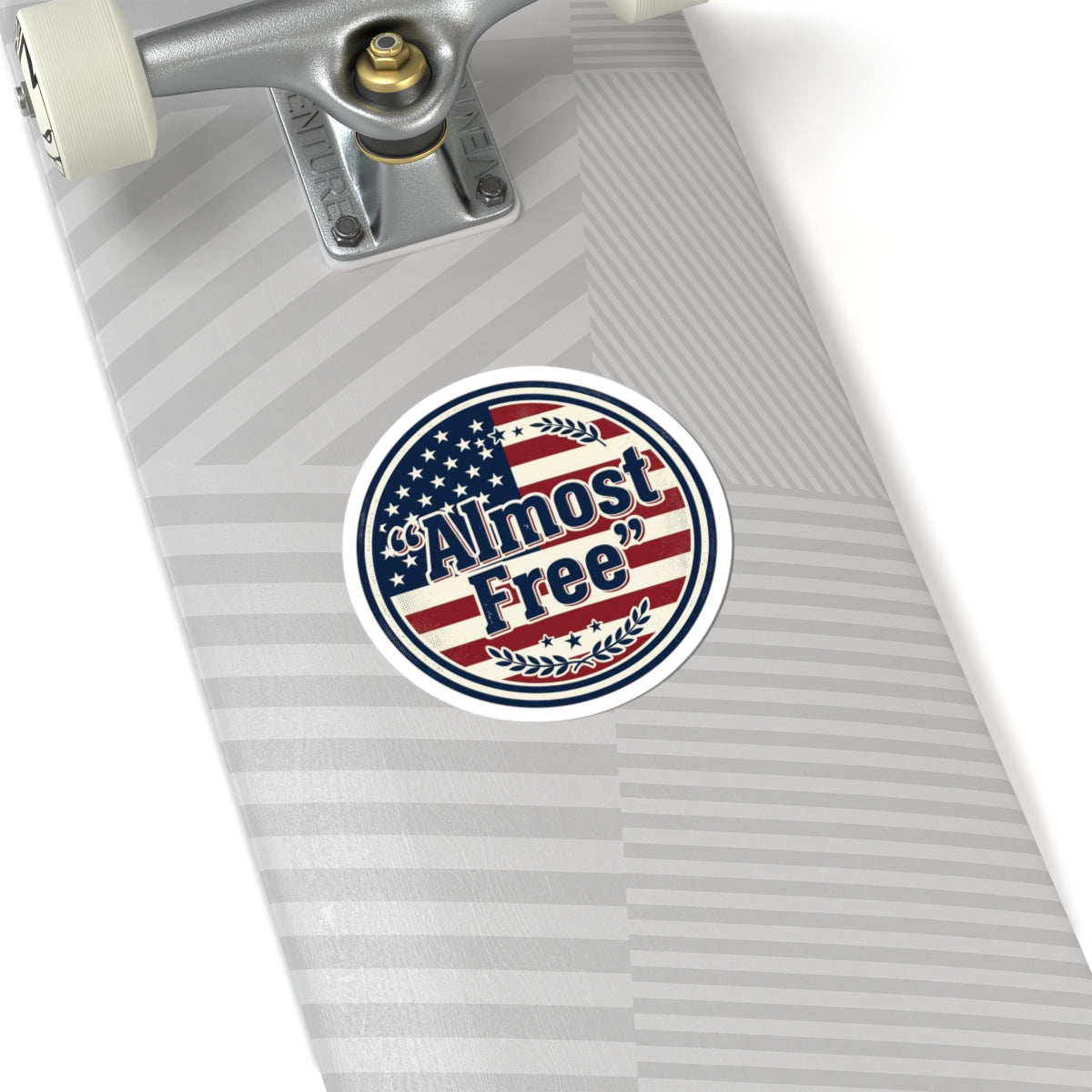 "Almost Free" Patriotic Sticker | Faith-based July 4th, Vintage Americana