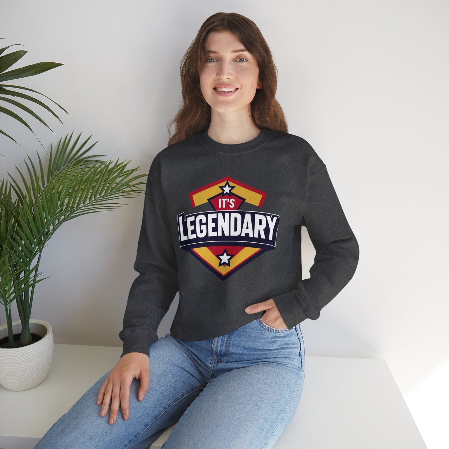 Legendary Crewneck Sweatshirt, Cozy Unisex Sweater, Gift for Him/Her, Casual Tee, Perfect for Sports, Birthday & Everyday Wear