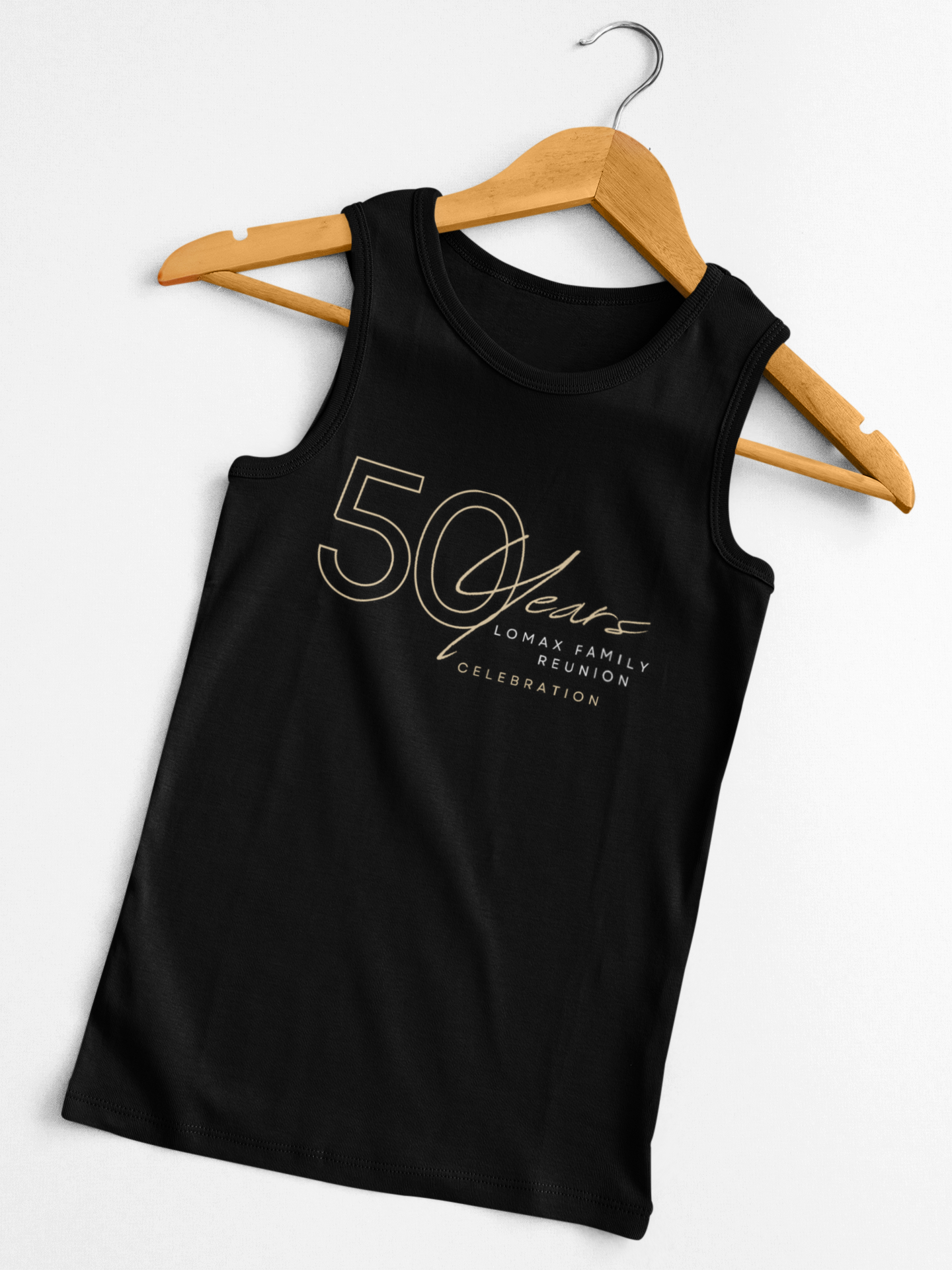 50 Years Lomax Family Reunion Unisex Jersey Tank with Tree Design