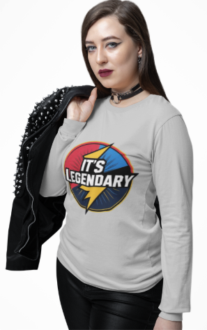 Legendary Long Sleeve Tee for Casual Days, Perfect for Gifts, Fun Celebrations, Retro Style, Everyday Wear, Unisex Design