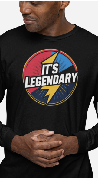 Legendary Long Sleeve Tee for Casual Days, Perfect for Gifts, Fun Celebrations, Retro Style, Everyday Wear, Unisex Design