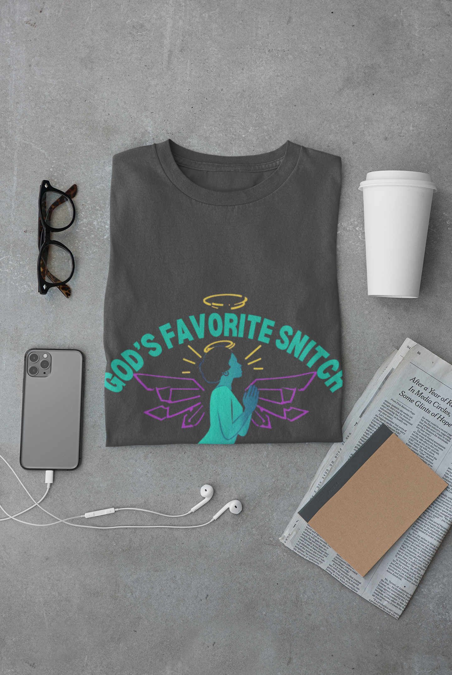 God's Favorite Snitch T-Shirt — Prayerful Faith Graphic Tee