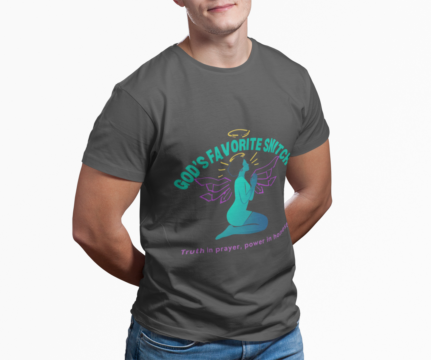God's Favorite Snitch T-Shirt — Prayerful Faith Graphic Tee