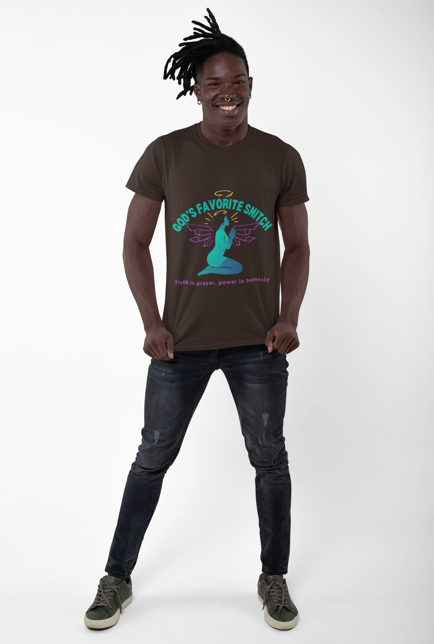 God's Favorite Snitch T-Shirt — Prayerful Faith Graphic Tee