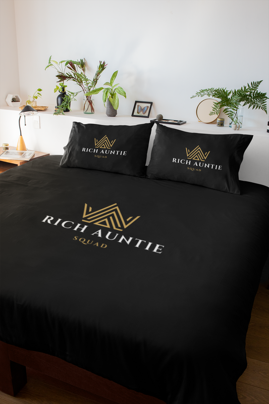 Duvet Cover Set - "Rich Auntie Squad" Luxury Cotton Bed Set