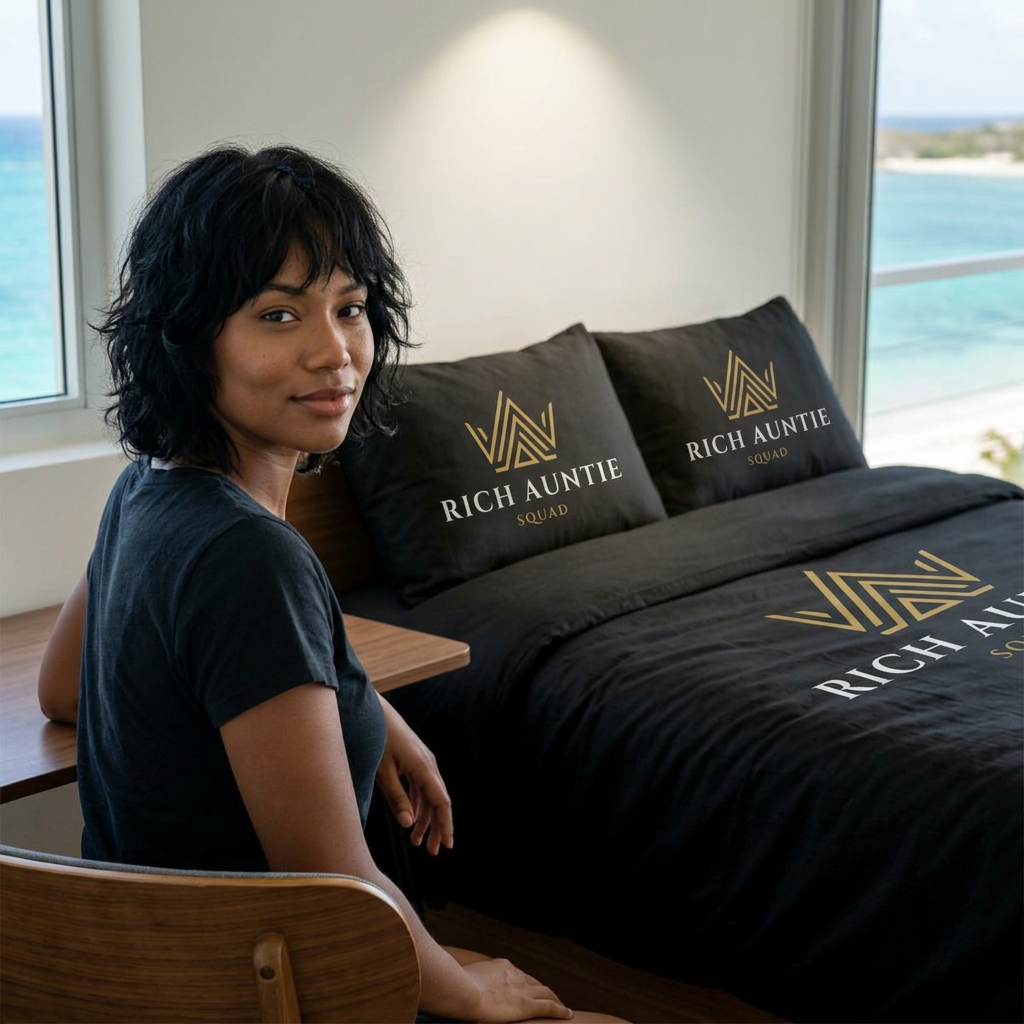 Duvet Cover Set - "Rich Auntie Squad" Luxury Cotton Bed Set