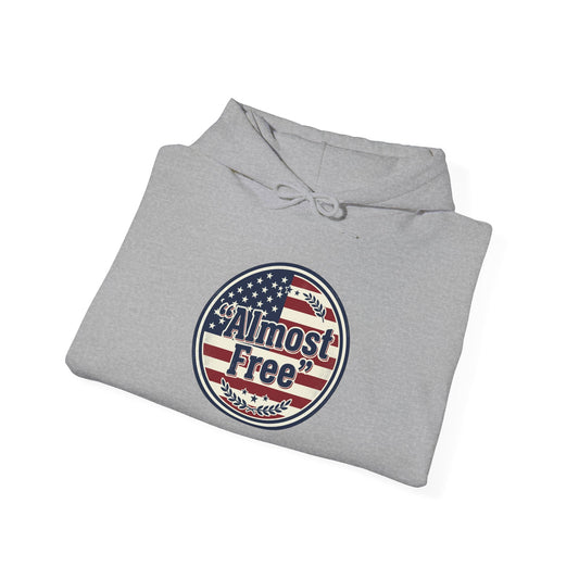 Almost Free Patriotic Hoodie | faith-based July 4th, vintage Americana