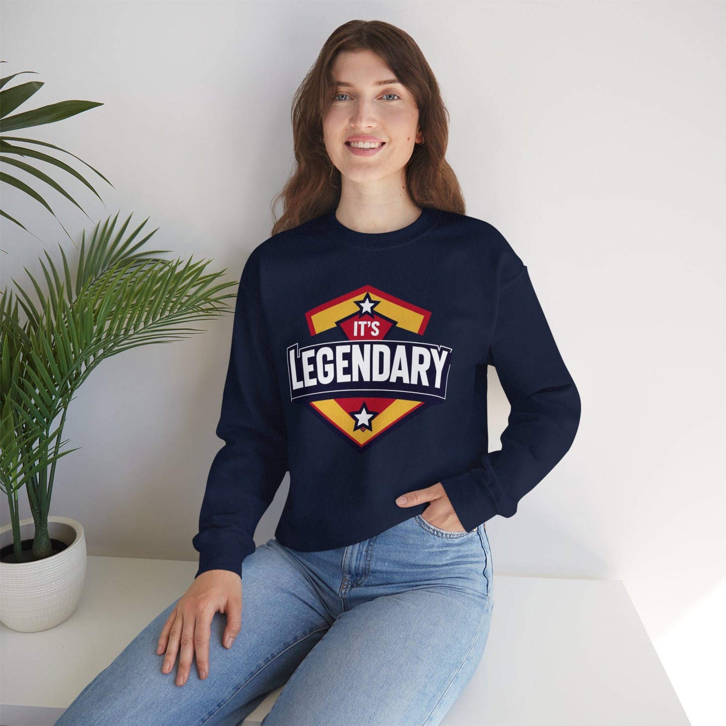 Legendary Crewneck Sweatshirt, Cozy Unisex Sweater, Gift for Him/Her, Casual Tee, Perfect for Sports, Birthday & Everyday Wear