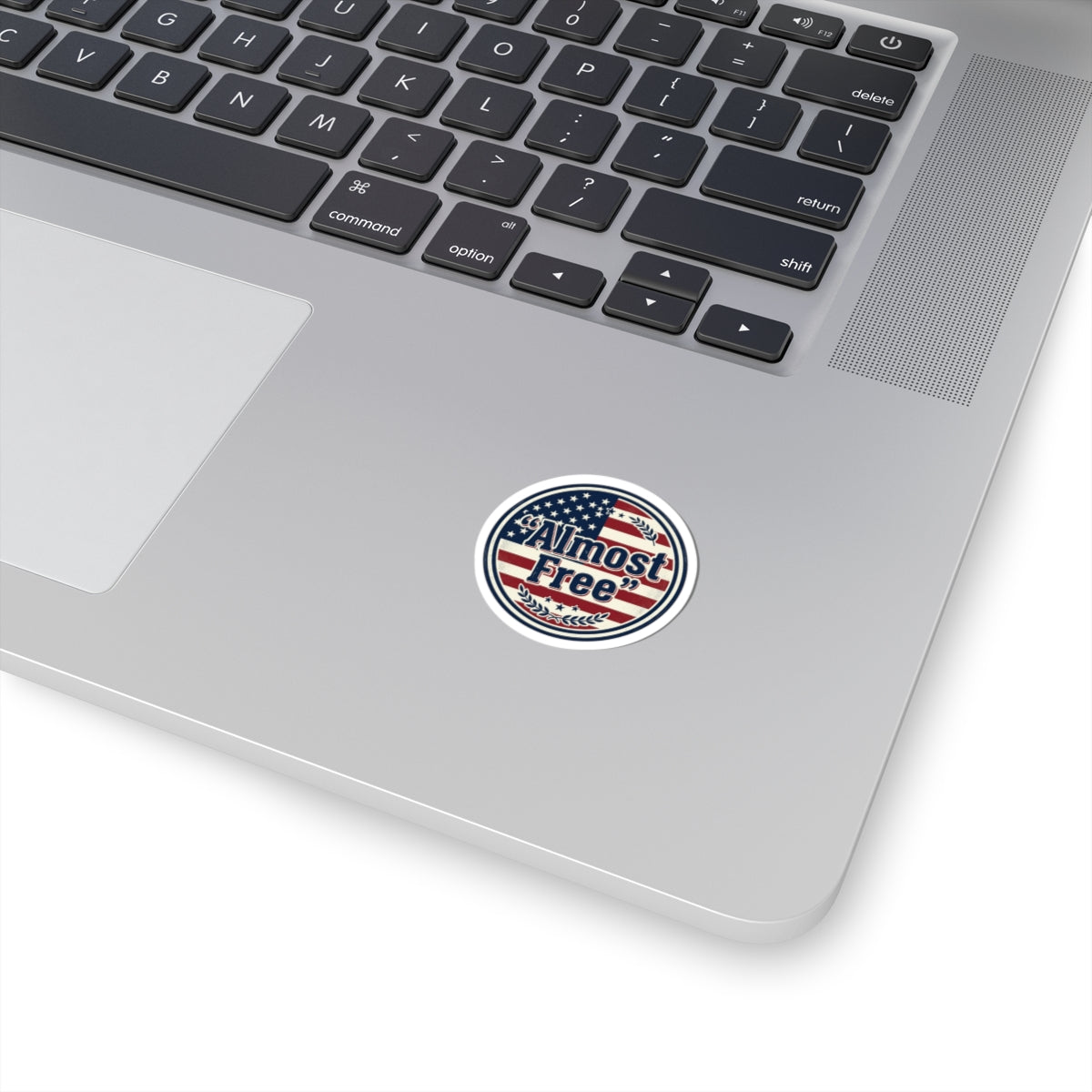 "Almost Free" Patriotic Sticker | Faith-based July 4th, Vintage Americana