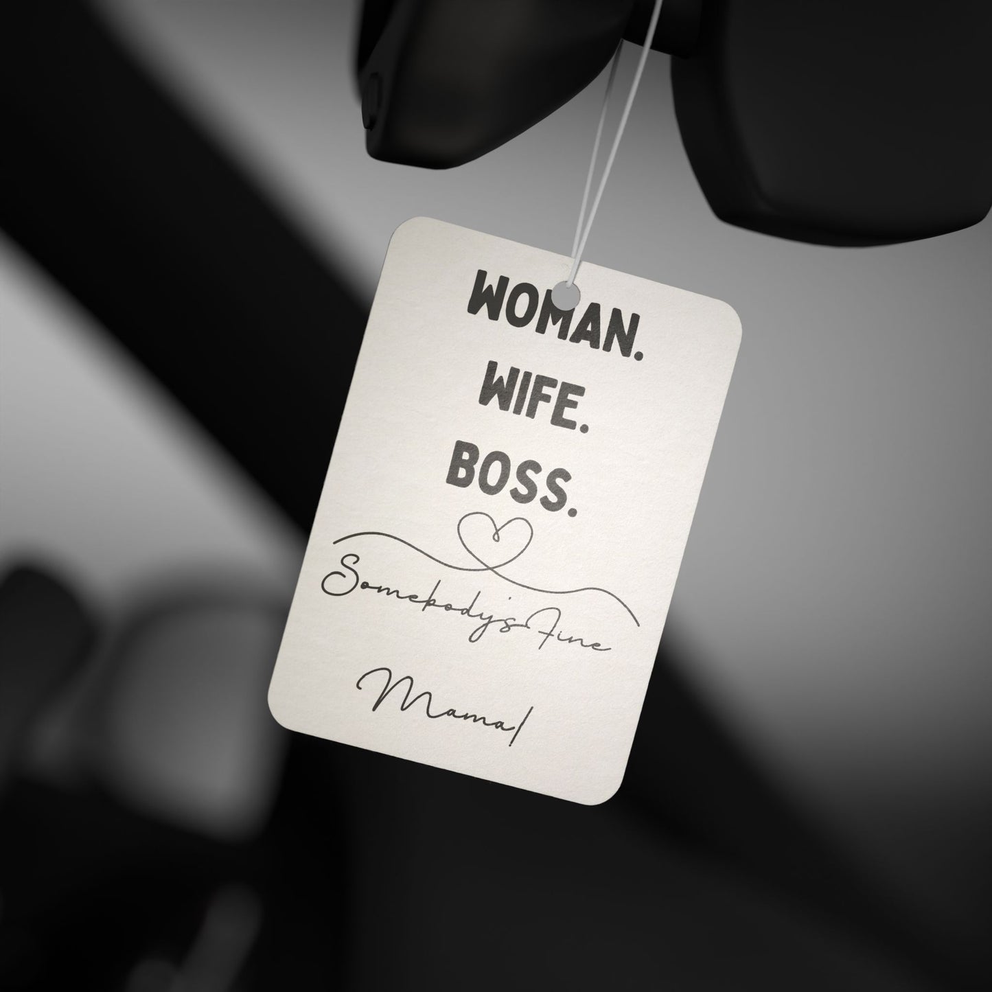 Car Air Freshener - "Woman. Wife. Boss." Inspirational Scented Car Tag for Moms