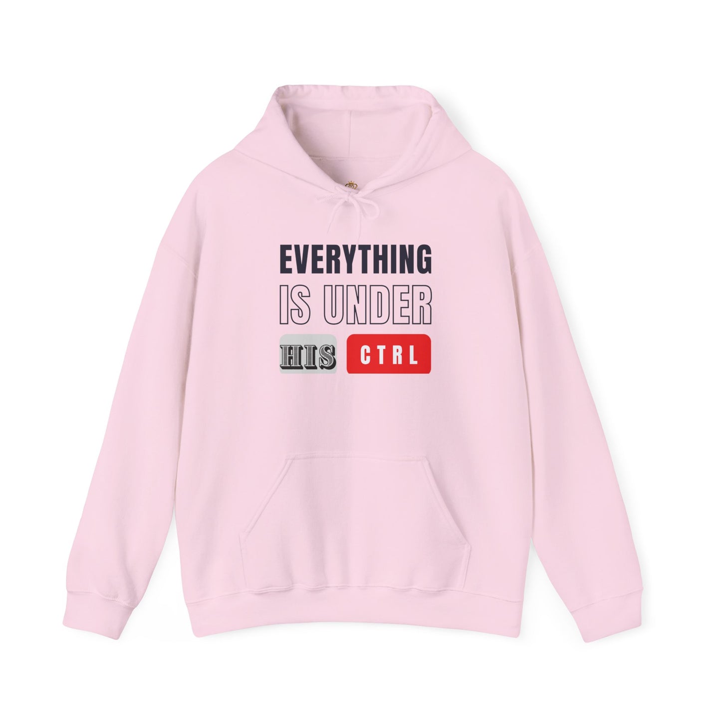 Hoodie "Everything Is Under His Ctrl" – Christian Faith Control Graphic Hooded Sweatshirt