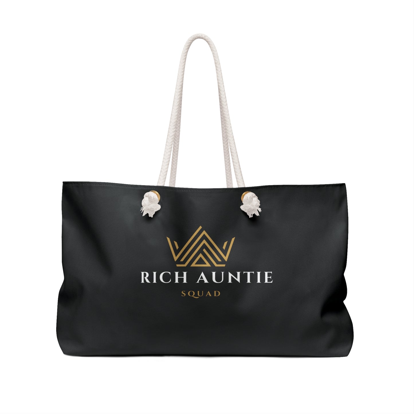Rich Auntie Squad Weekender Bag — Luxe Black Travel Tote