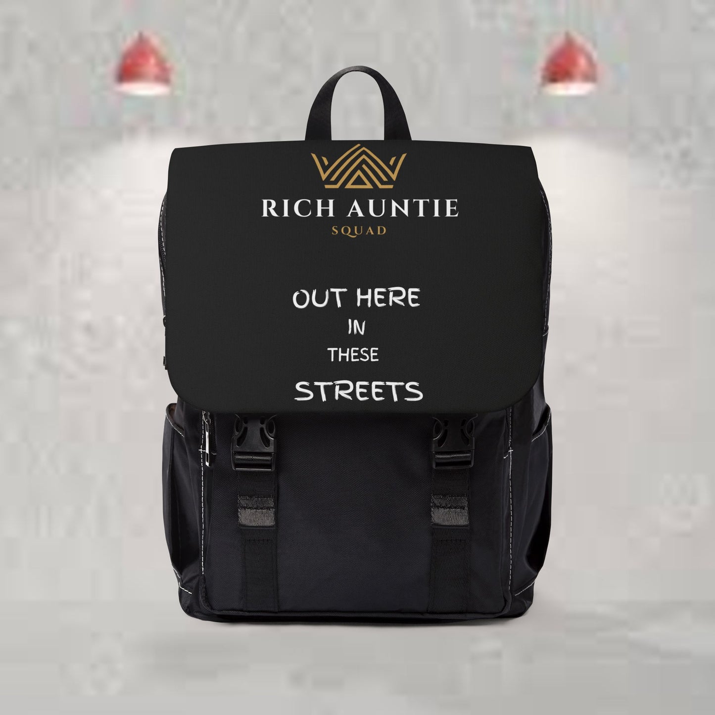 Rich Auntie Squad Backpack, Durable Everyday Bag, Ideal for School, Travel, Gifts