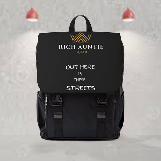 Rich Auntie Squad Backpack, Durable Everyday Bag, Ideal for School, Travel, Gifts