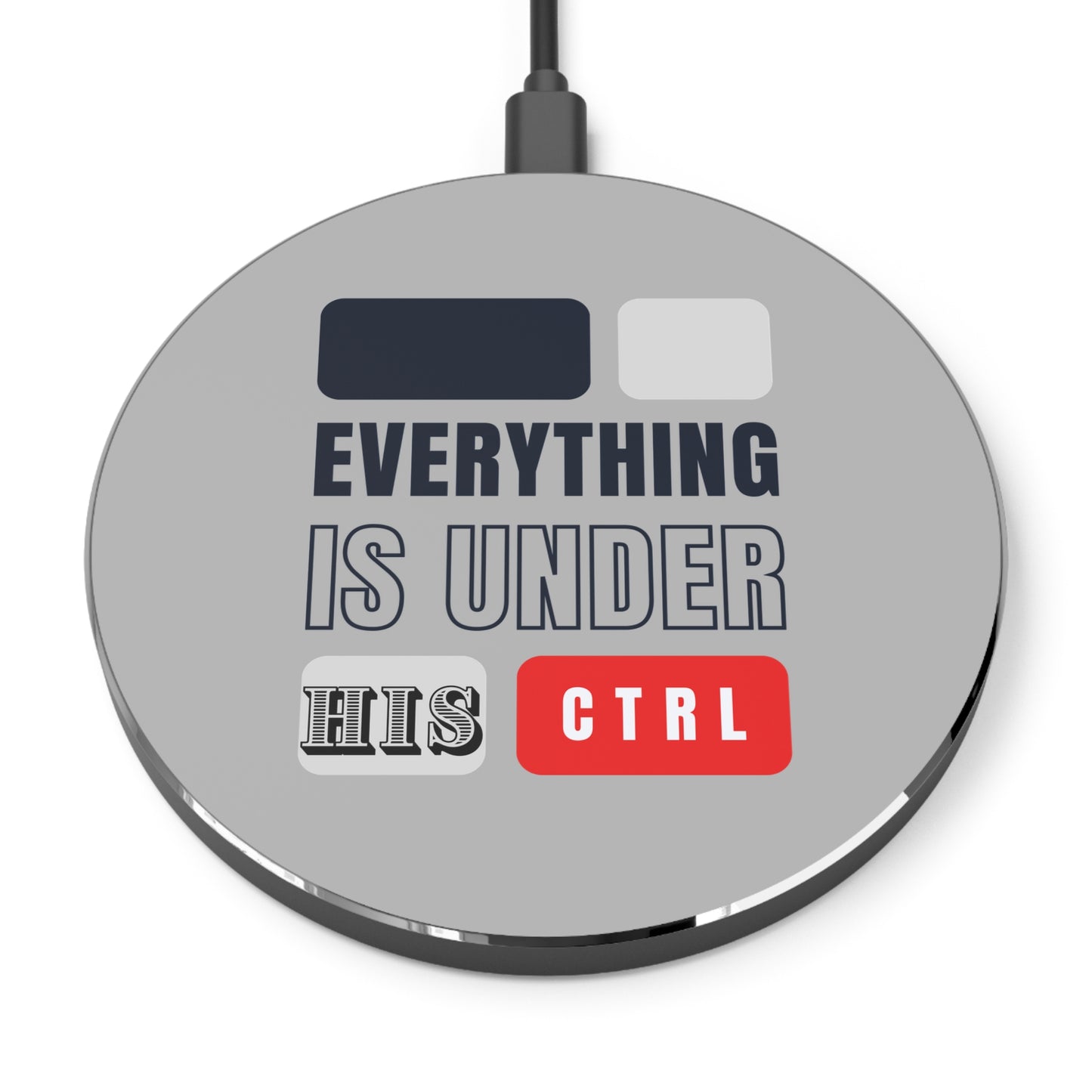 Stylish Wireless Charger with Motivational Quote, Desk Accessory for Home or Office, Gift for Tech Lovers, Fun and Functional Charging Base