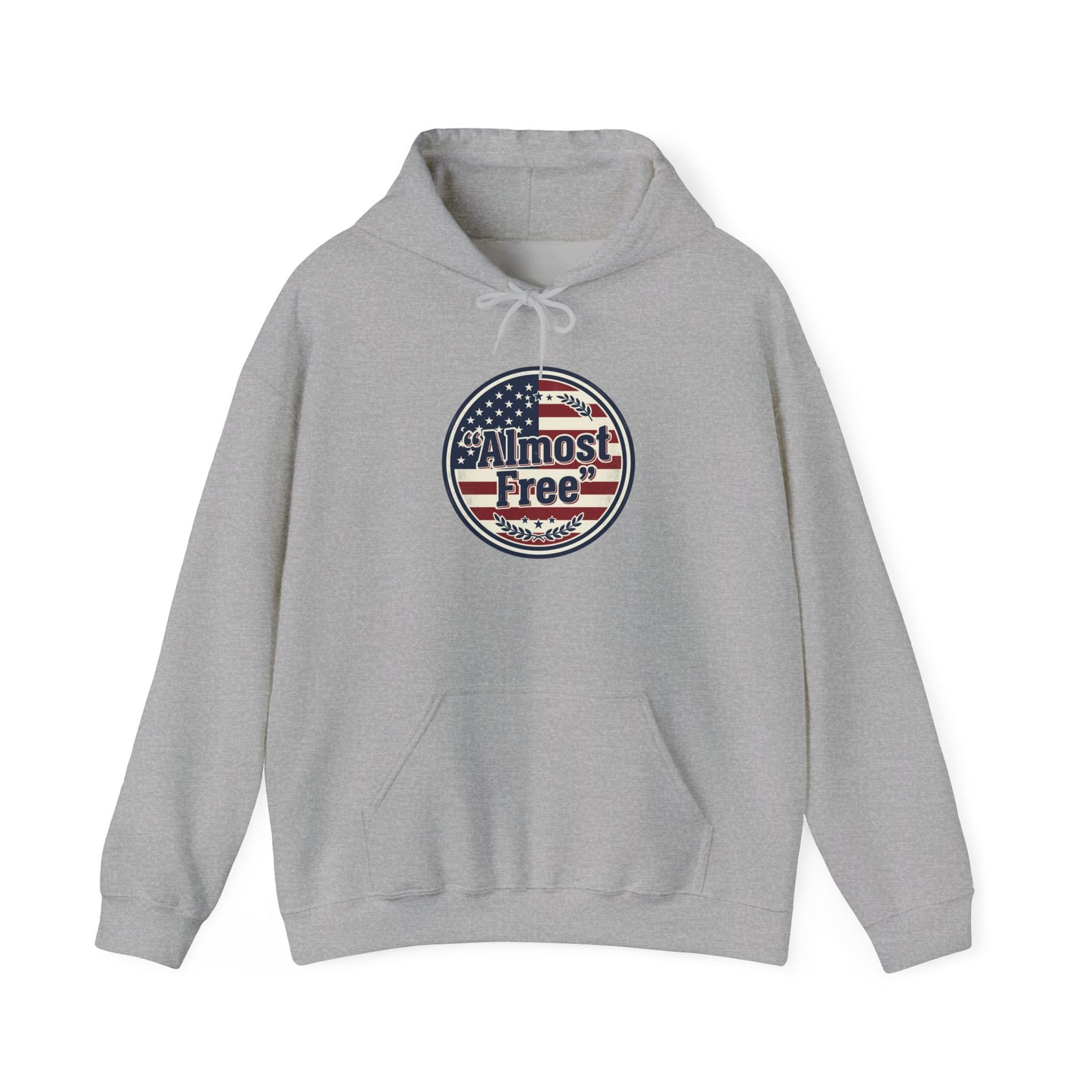 Almost Free Patriotic Hoodie | faith-based July 4th, vintage Americana